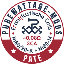 Lade das Bild in den Galerie-Viewer, Purewattage "PATE" / 0,09 Ohm dual / ID = 3 mm