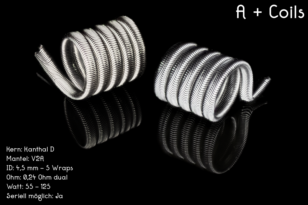 A+ Coil / 0,24 Ohm dual / ID = 4,5 mm Franktastische Coils