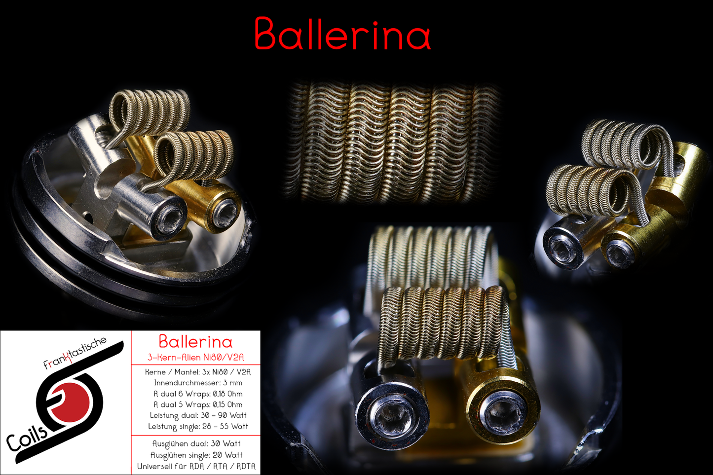 Ballerina / 3 Kerne / 0,18 dual / ID = 3 mm