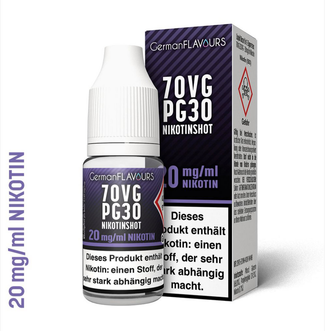 GF / Nikotinshot / 70/30 VPG / 10 ml / 20 mg