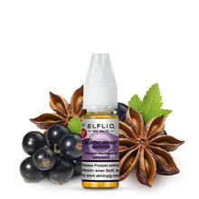 Lade das Bild in den Galerie-Viewer, Elfliq Blackcurrent Aniseed 10 ml / Nicsalt
