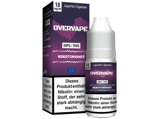 Overvape - 10 ml Nikotinshot - 70/30 - 18 mg/ml