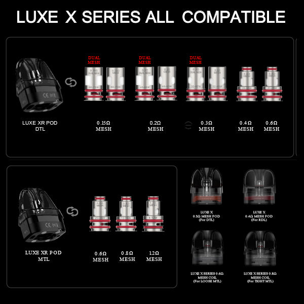 Vaporesso Luxe XR DTL Pod (neue Version) // 2 Pods