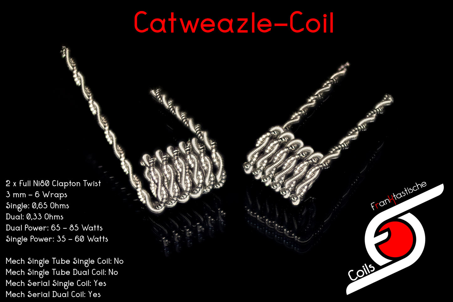 Catweazle Coil / 0,33 Ohm dual / ID = 3 mm