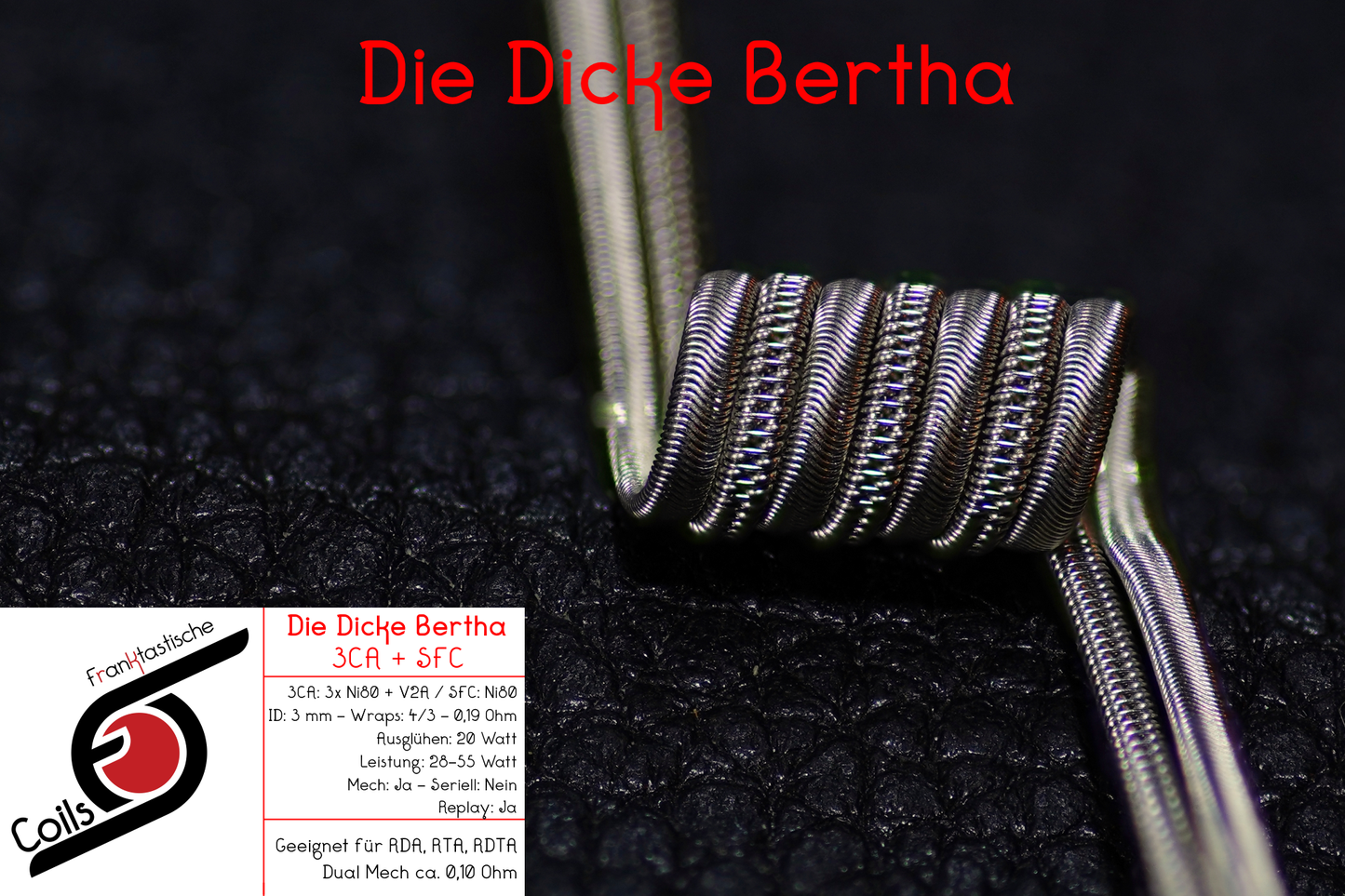 Die dicke Bertha / 0,19 Ohm / ID = 3 mm