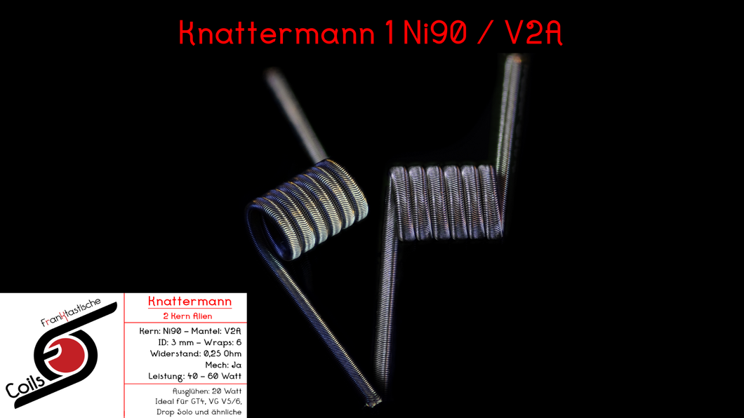Knattermann 1 / Ni90+V2A / 0,25 Ohm / ID = 3 mm