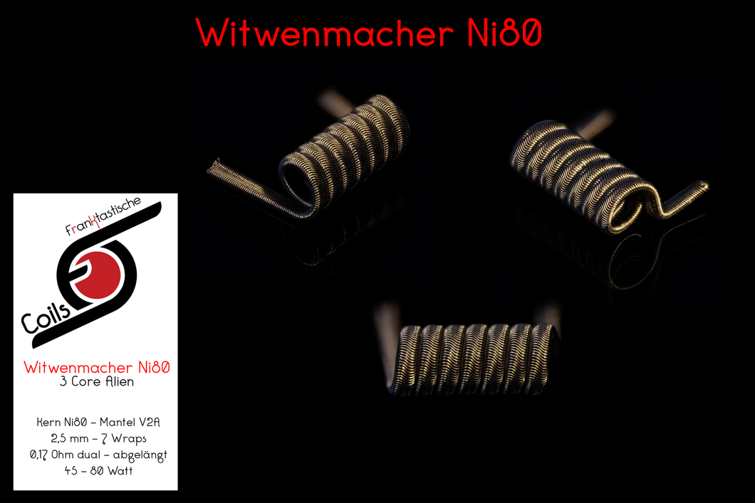 Witwenmacher Ni80 / 0,17 Ohm dual / ID = 2,5 mm