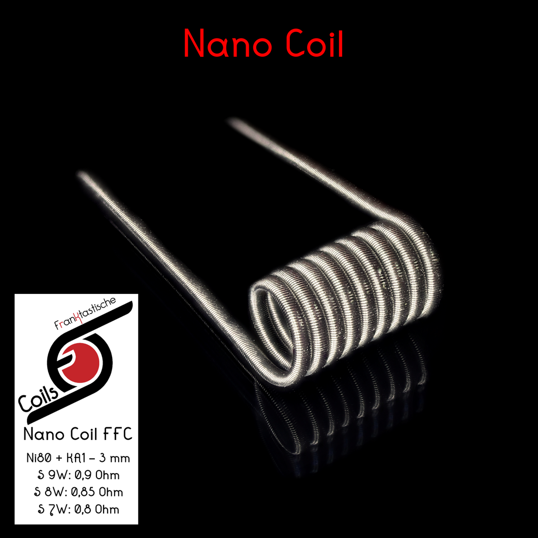 Nano Coil FFC / 4 Stück / 0,9 Ohm single / ID = 3 mm